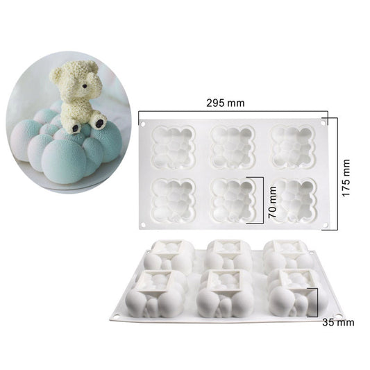 Cloud Nine Baking Mold — 6-Cavity Silicone Mousse & Cake Mold