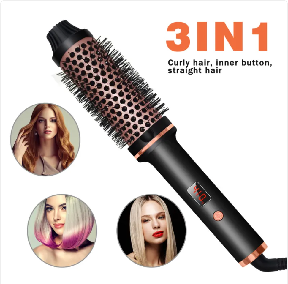 2-in-1 Hair Curler & Straightener — Negative Ion Styling Tool