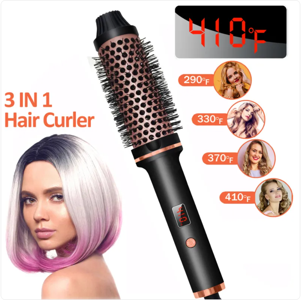 2-in-1 Hair Curler & Straightener — Negative Ion Styling Tool