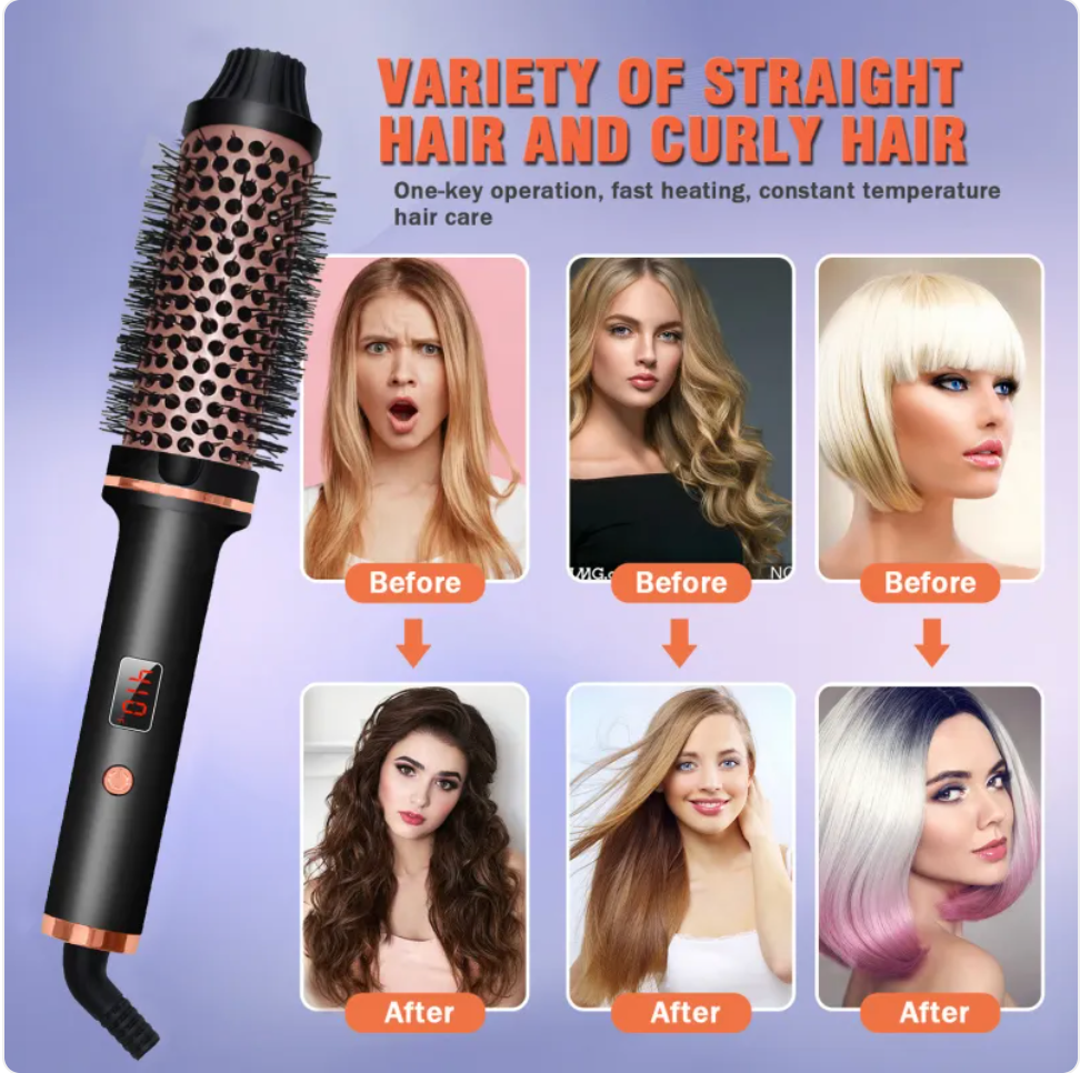 2-in-1 Hair Curler & Straightener — Negative Ion Styling Tool